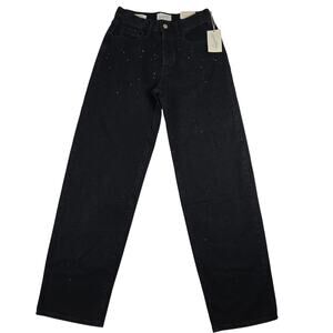 Universal Thread Mid Rise 90s Baggy bedazzled Jeans womens 0R 0640